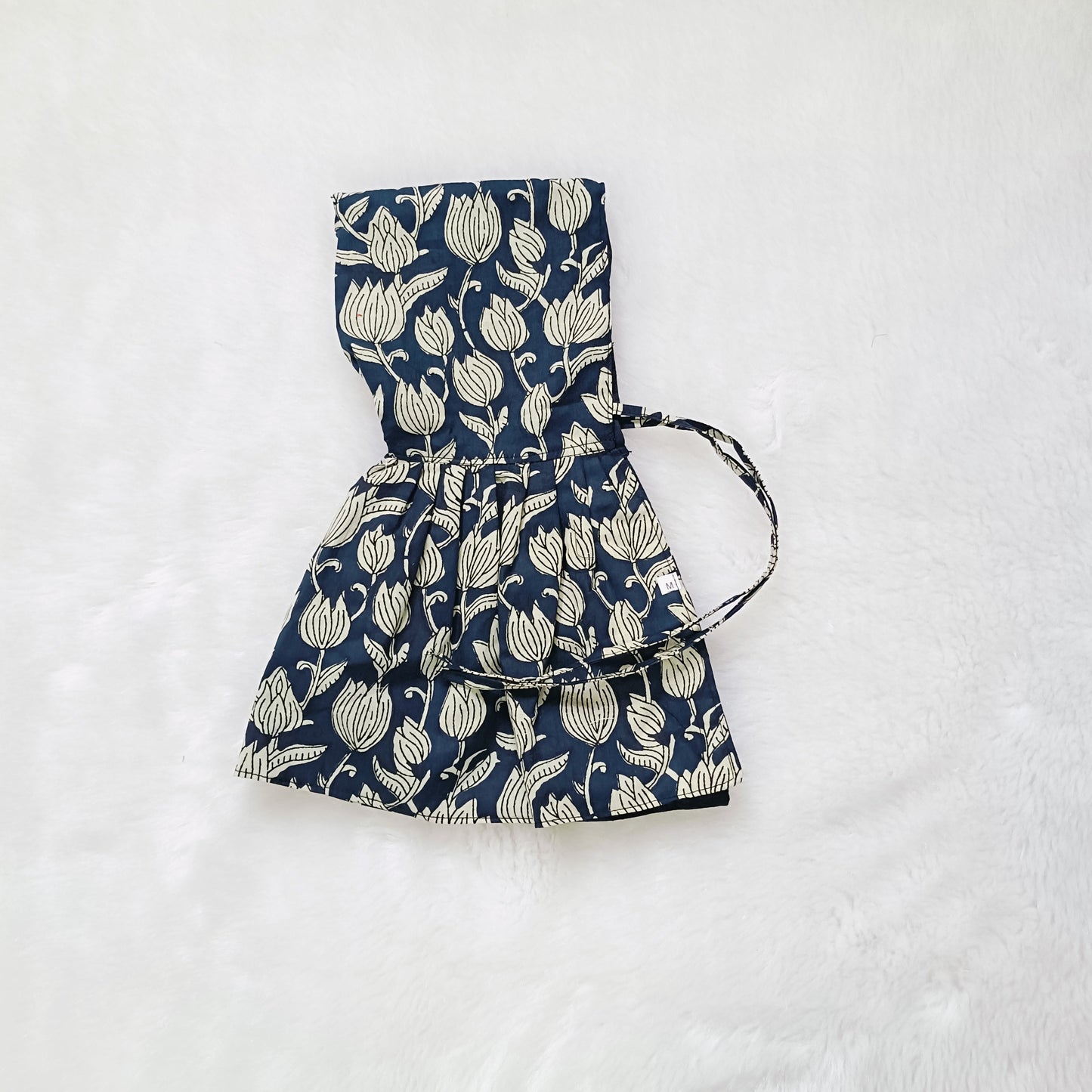 Cotton Kunchi I Indigo Lotous