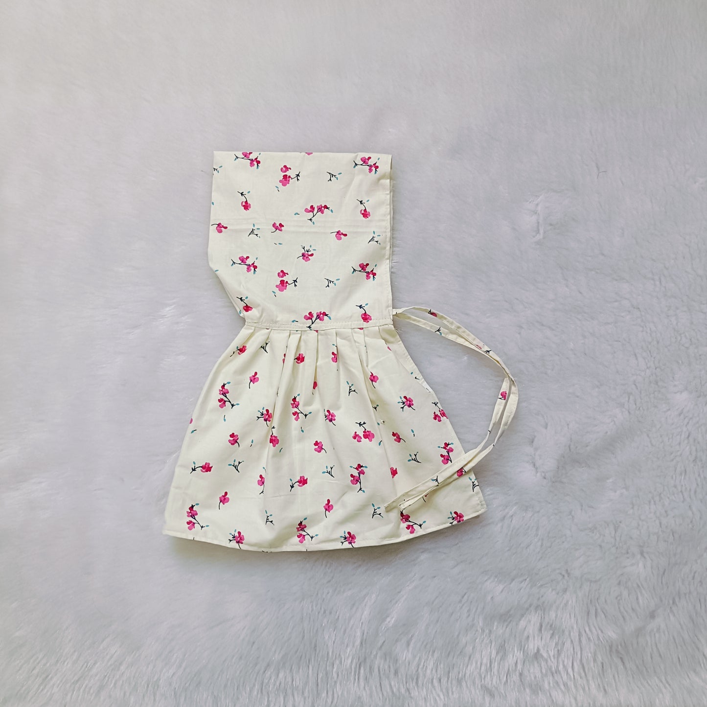 Cotton Kunchi I Lemon Yellow & Pink Flower