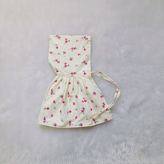 Cotton Kunchi I Lemon Yellow & Pink Flower