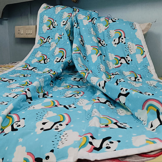 Jaipur Cotton Blanket | Blue Panda | Big