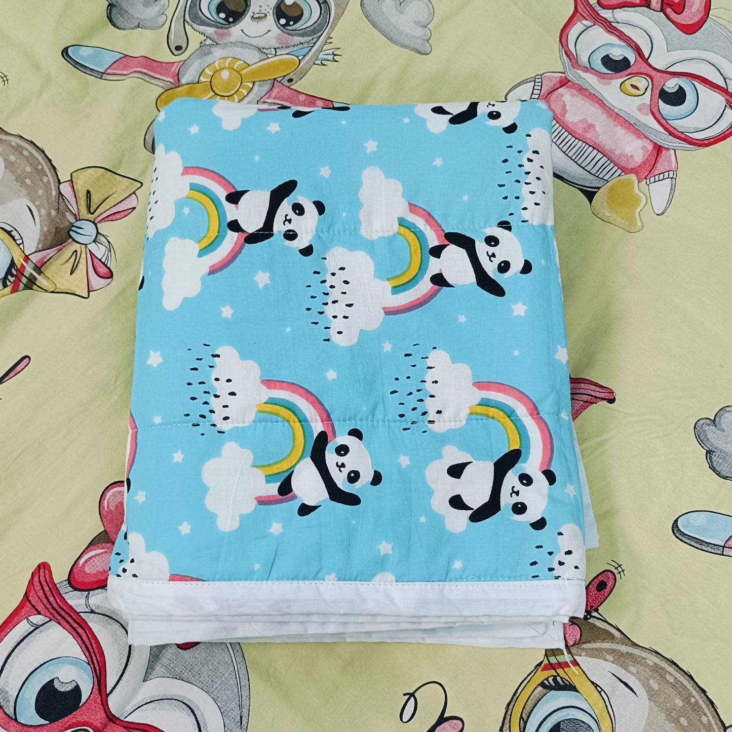 Jaipur Cotton Blanket | Blue Panda | Big