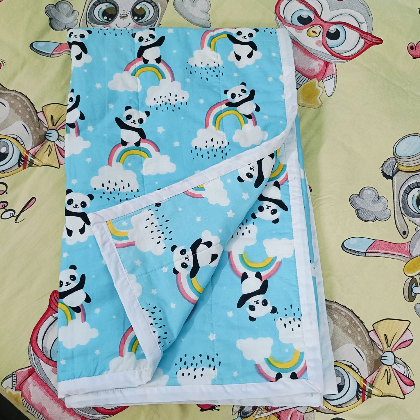 Jaipur Cotton Blanket | Blue Panda | Big