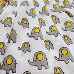 Cotton Printed Baby Girl Dress |Grey | Elephant