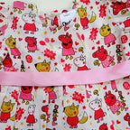 Cotton Printed Baby Girl Dress |Pink| Peppa