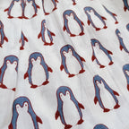 Cotton Printed Baby Girl Dress |Grey| Penguine
