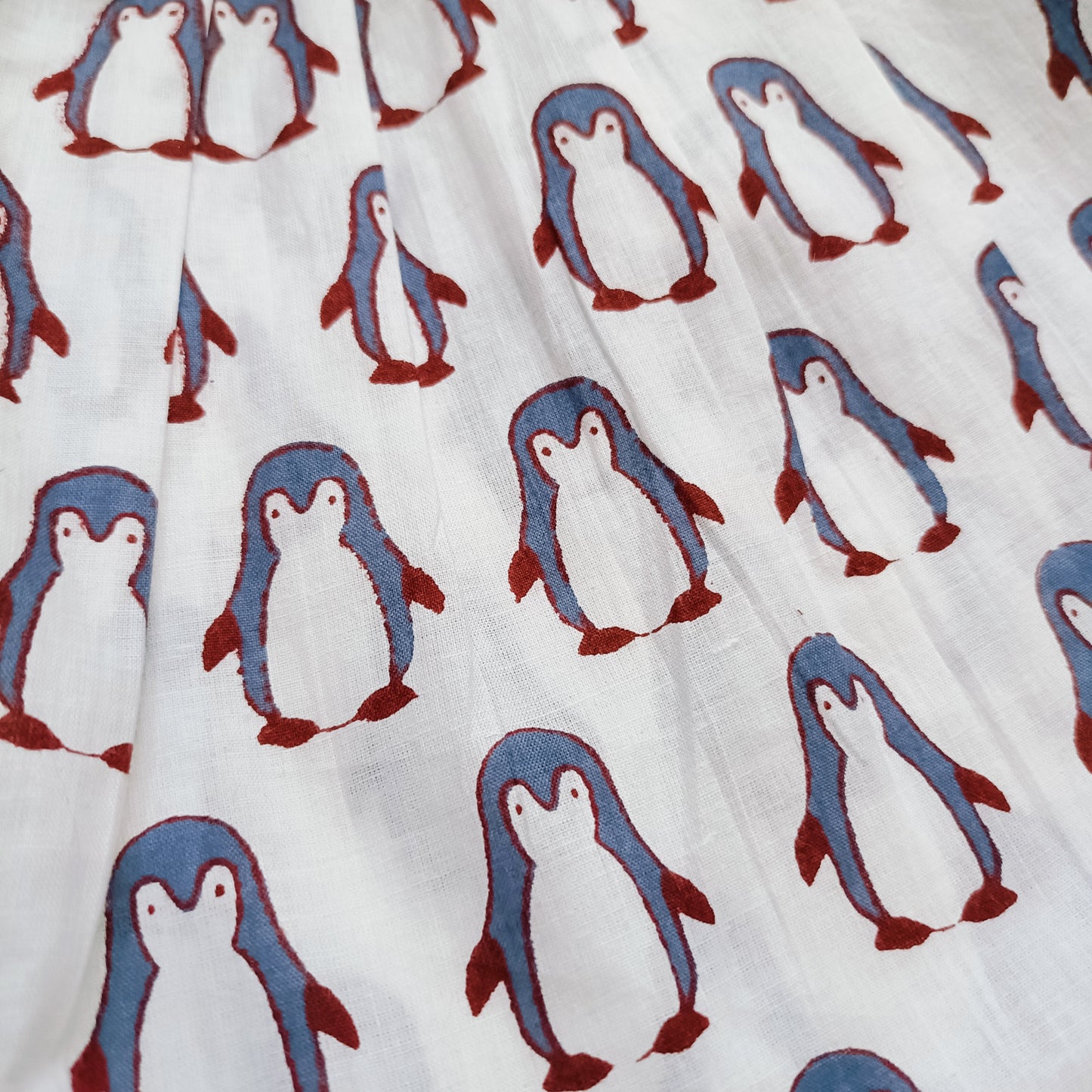 Cotton Printed Baby Girl Dress |Grey| Penguine