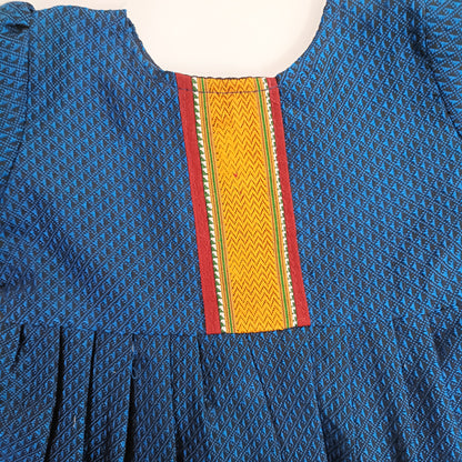 Ethnic dresses for baby girl | Blue | Centre Stripe