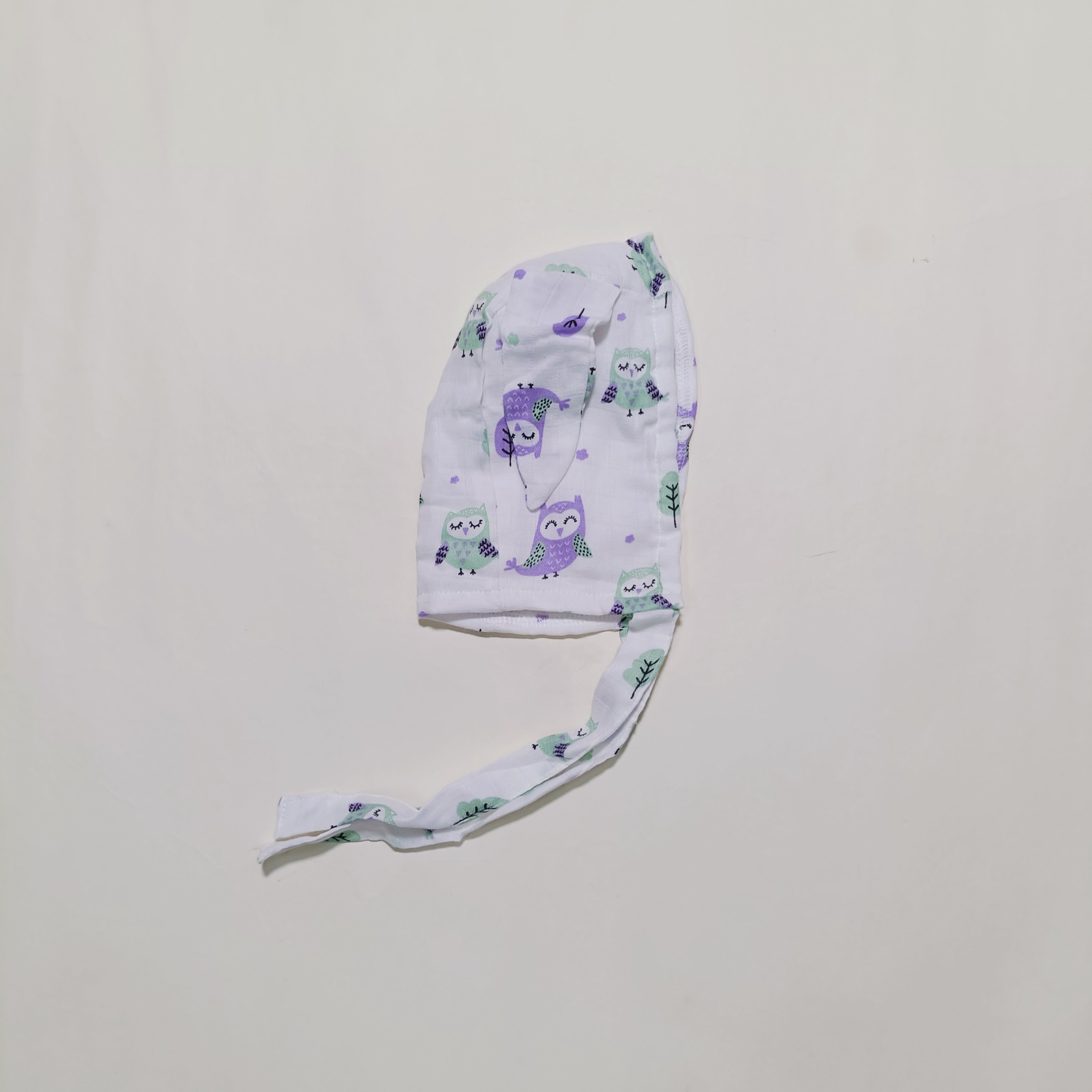 Muslin Cap, Mittens, Socks | Owl