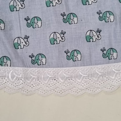 co ord set for Girls | Elephant | Sky Blue