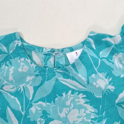 co ord set for Girls | Flower | Sky Blue