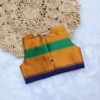 Ethnic dresses for baby girl | Kashida | Olive Green & Green Ochre Kashida Base