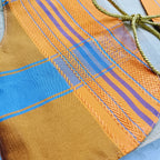 Ethnic dresses for baby girl | Kashida | Voilet & Orange Blue & Kashida Base