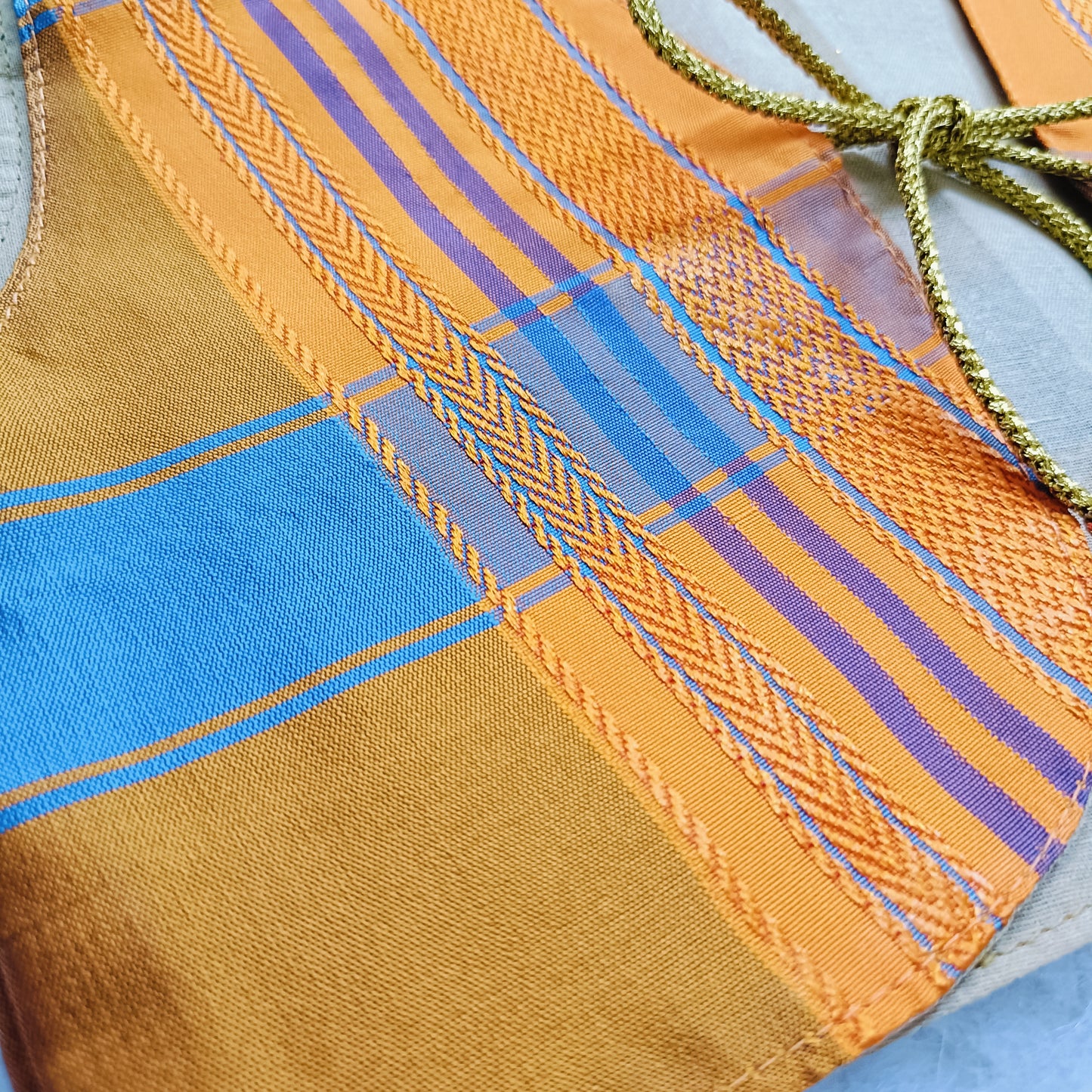 Ethnic dresses for baby girl | Kashida | Voilet & Orange Blue & Kashida Base