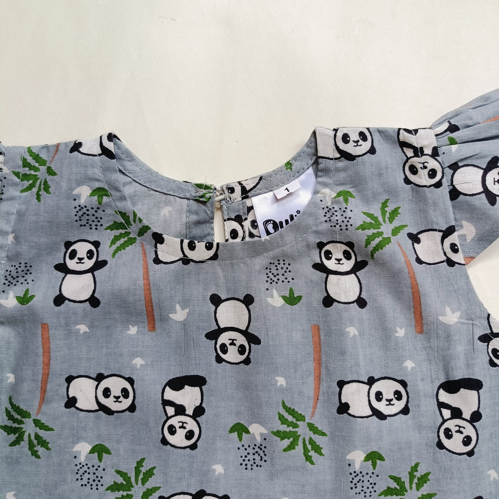 co ord set for Girls | Panda | Grey