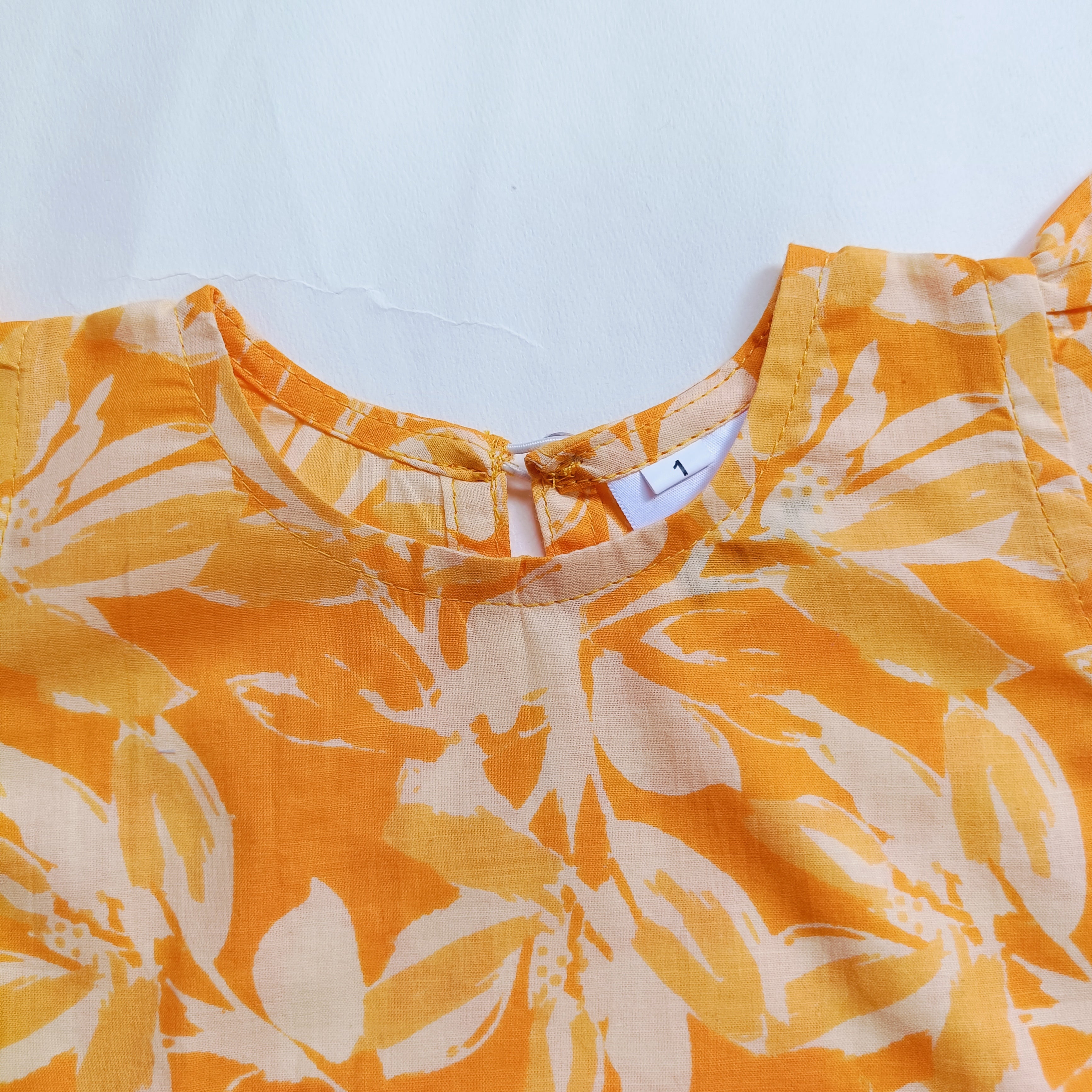 co ord set for Girls | Flower | Orange