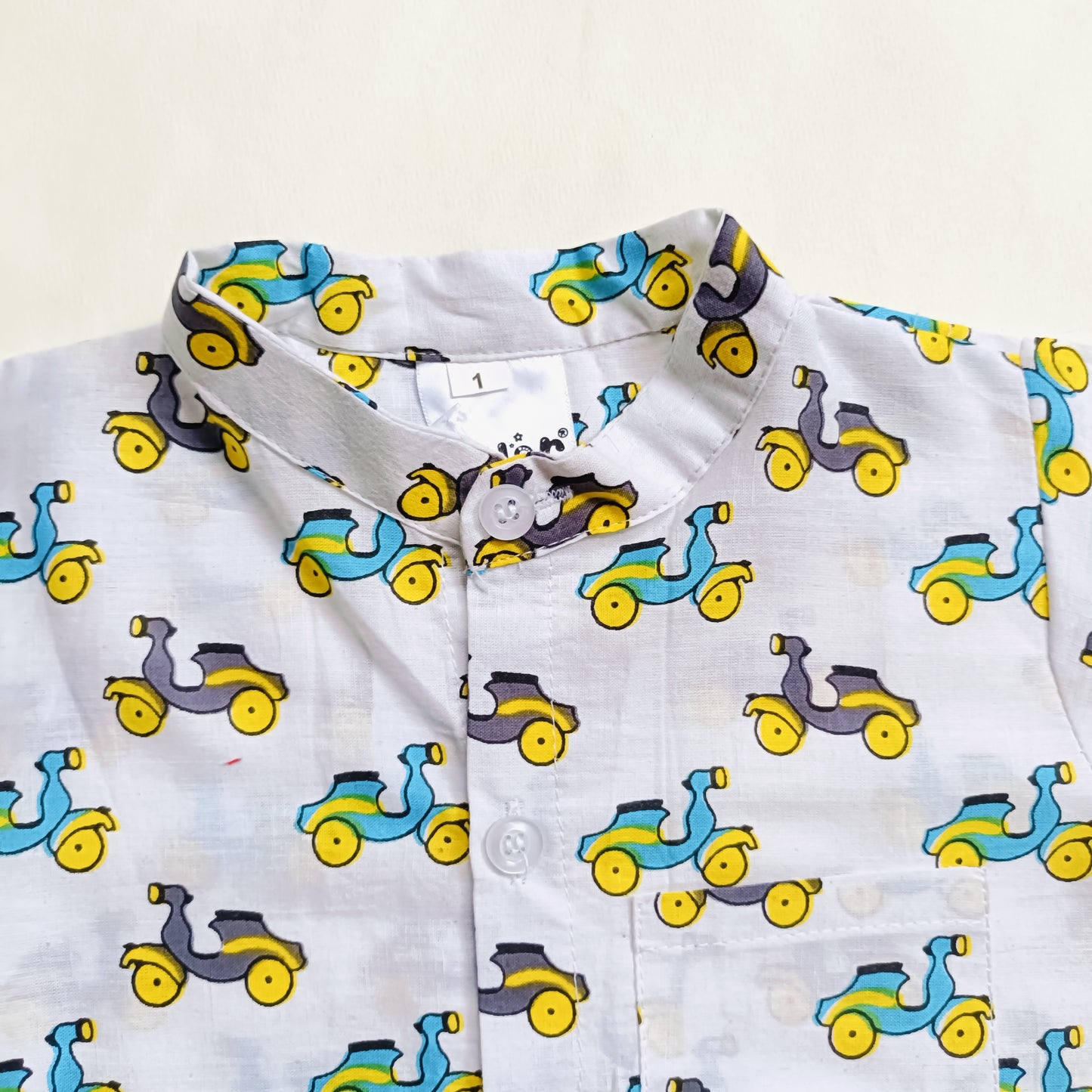 Cotton Shirt | Blue Scooter