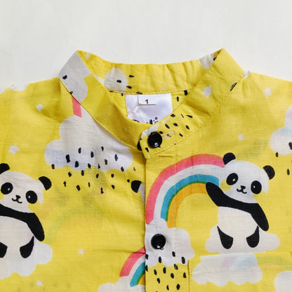 Cotton Shirt | Yellow Panda