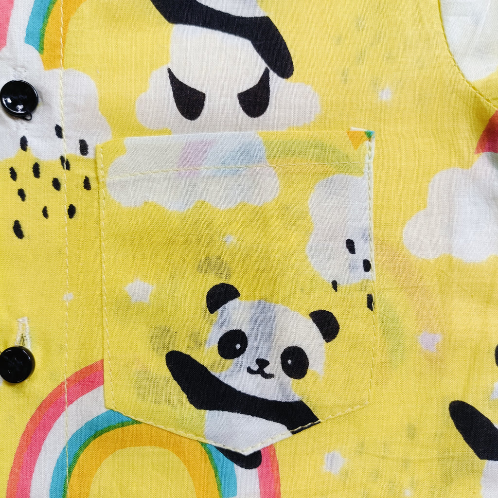 Cotton Shirt | Yellow Panda