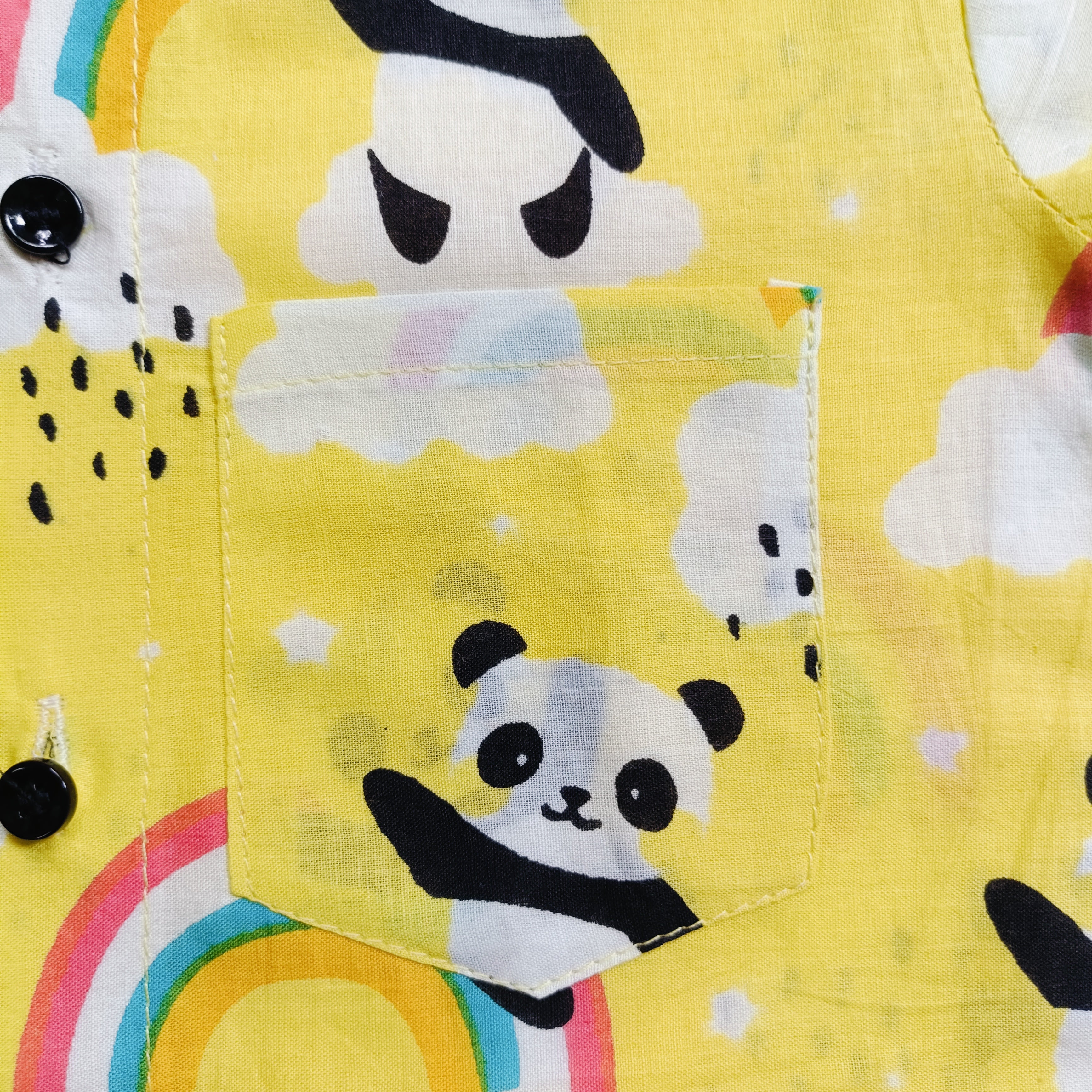 Cotton Shirt | Yellow Panda