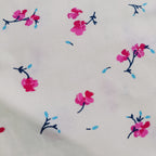 Cotton Tie Knot Jhabla | Lemon Yellow & Pink Flower