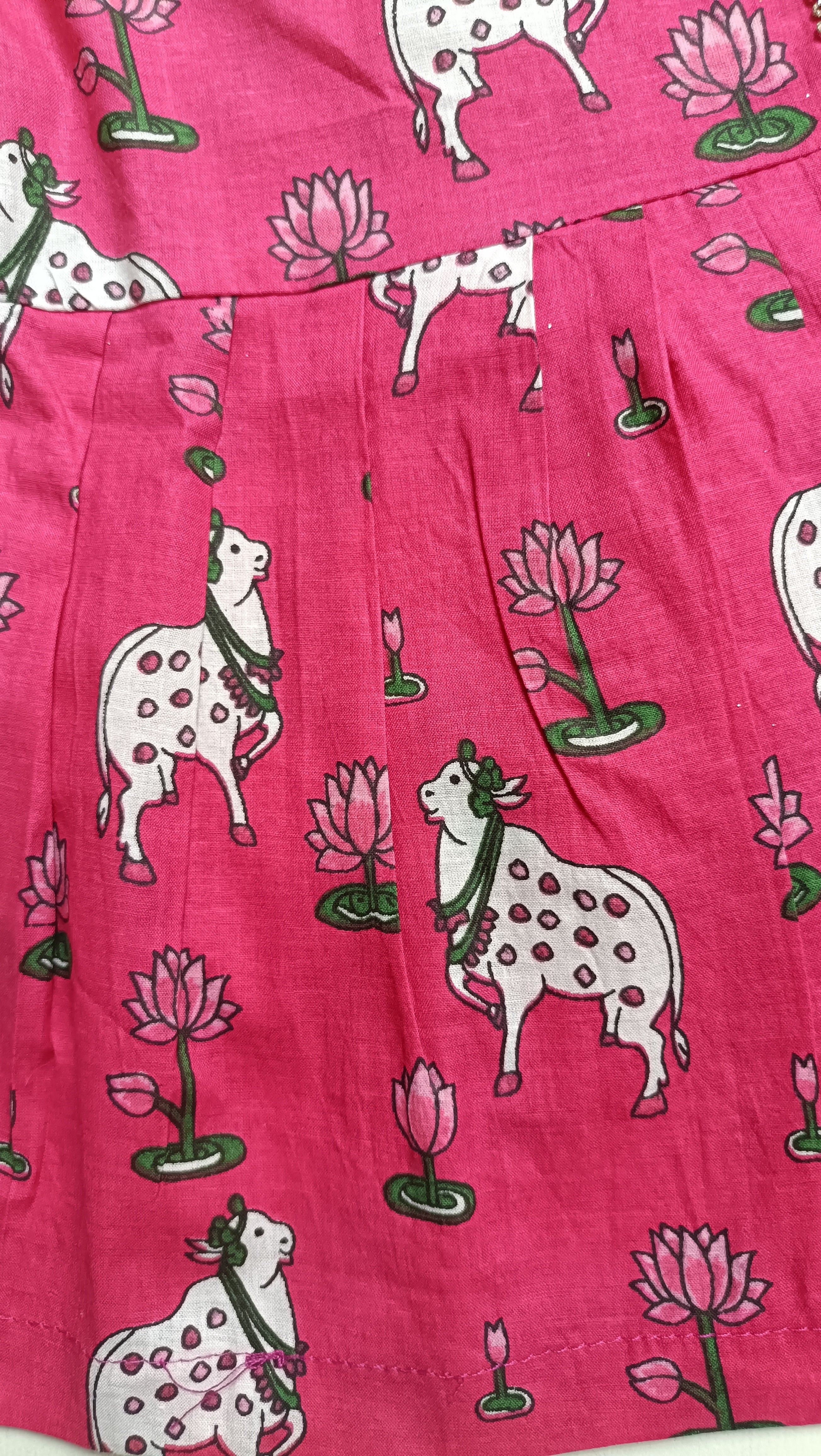 Cotton Printed Baby Girl Dress | Pink | Pichwai