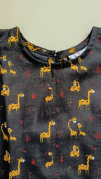 co ord set for Girls | Giraffe | Black