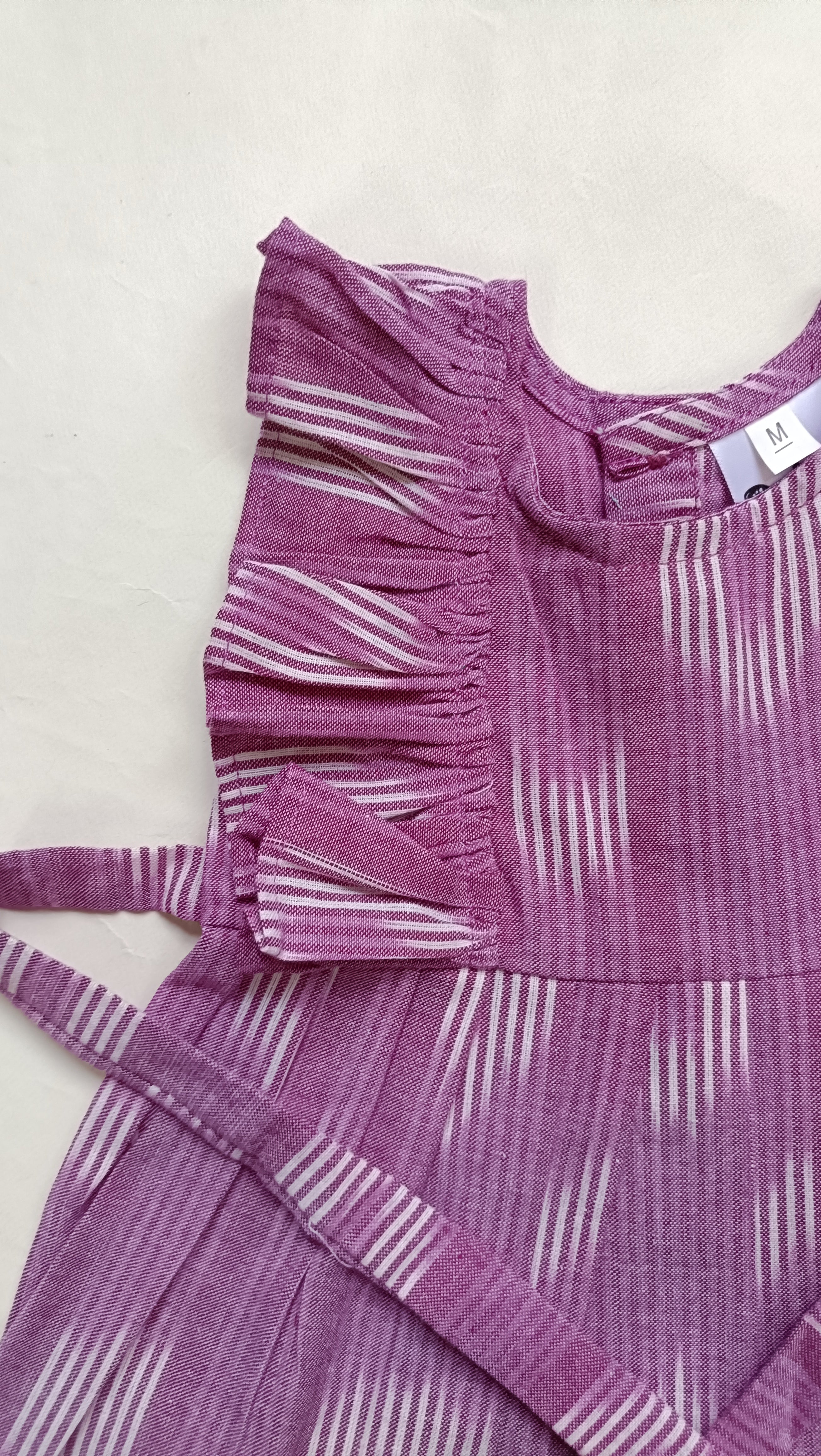 Handloom Ikkat Baby Girl Frock | Lavender