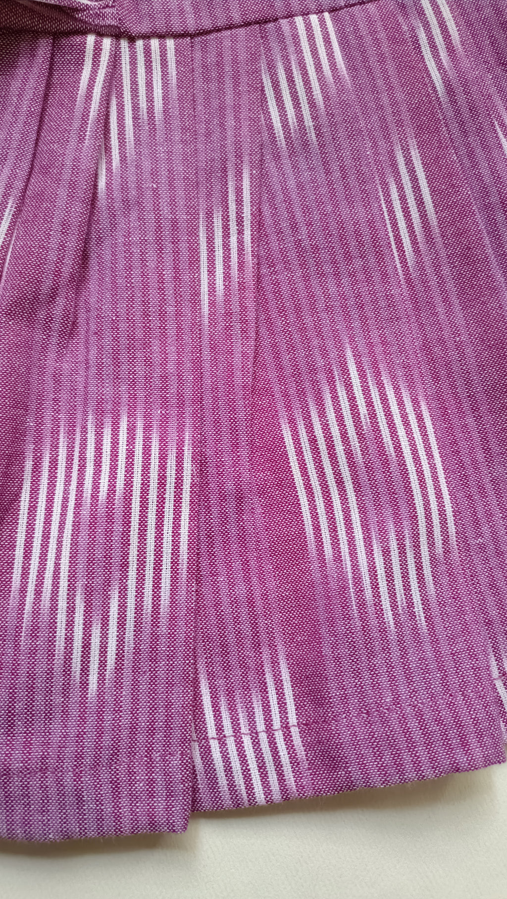 Handloom Ikkat Baby Girl Frock | Lavender