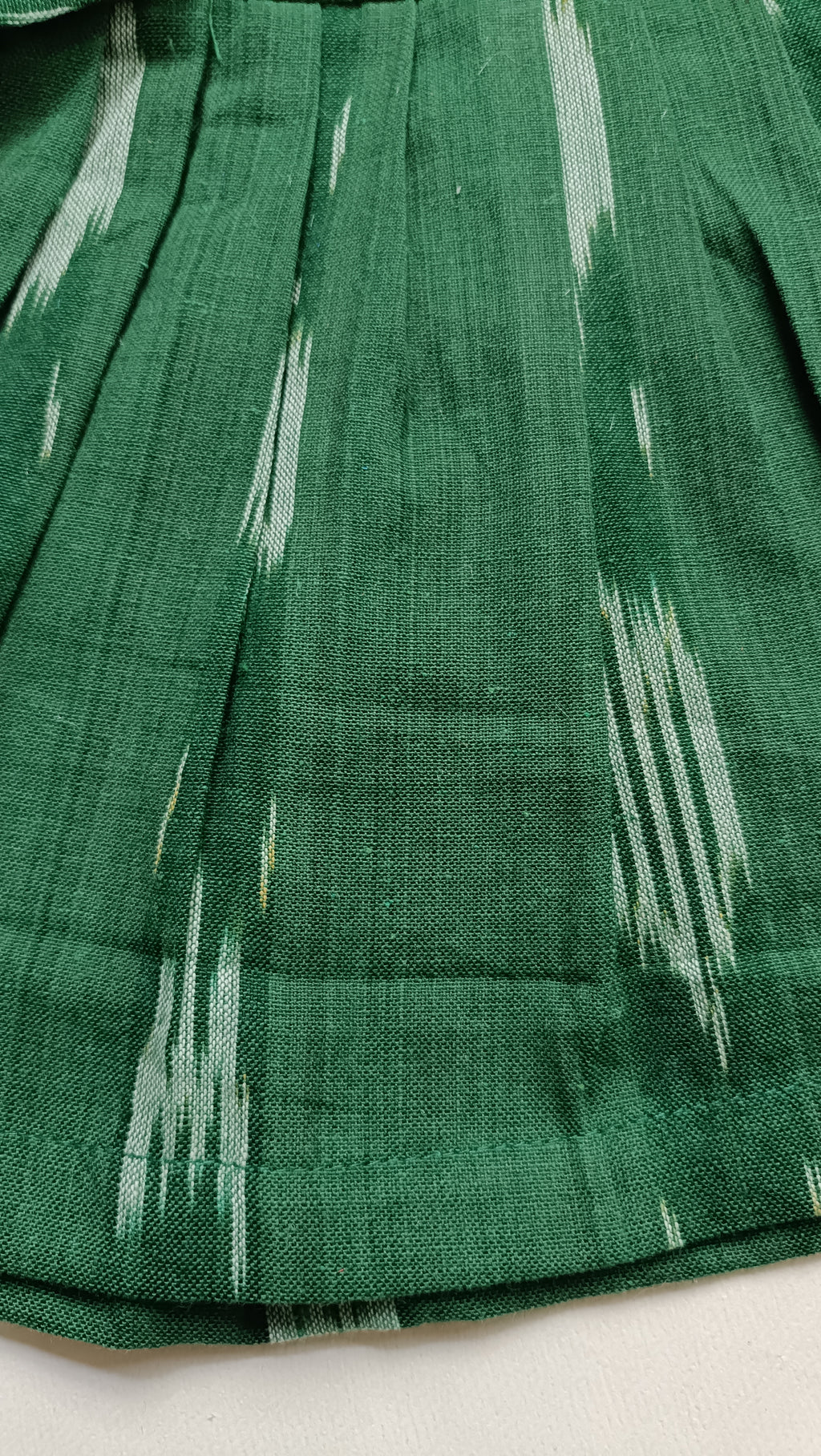 Handloom Ikkat Baby Girl Frock | Green