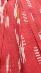 Handloom Ikkat Baby Girl Frock | Red