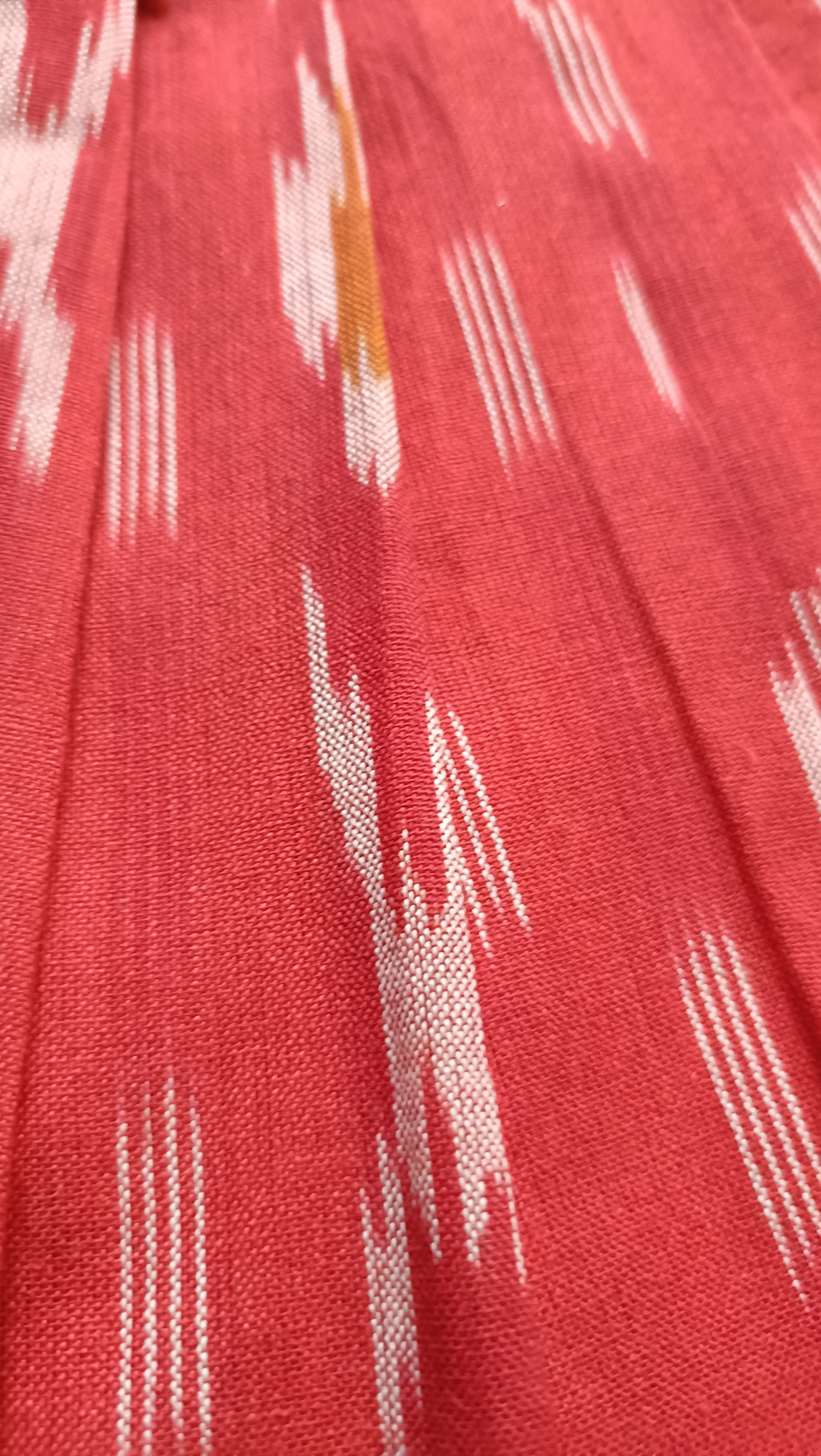Handloom Ikkat Baby Girl Frock | Red