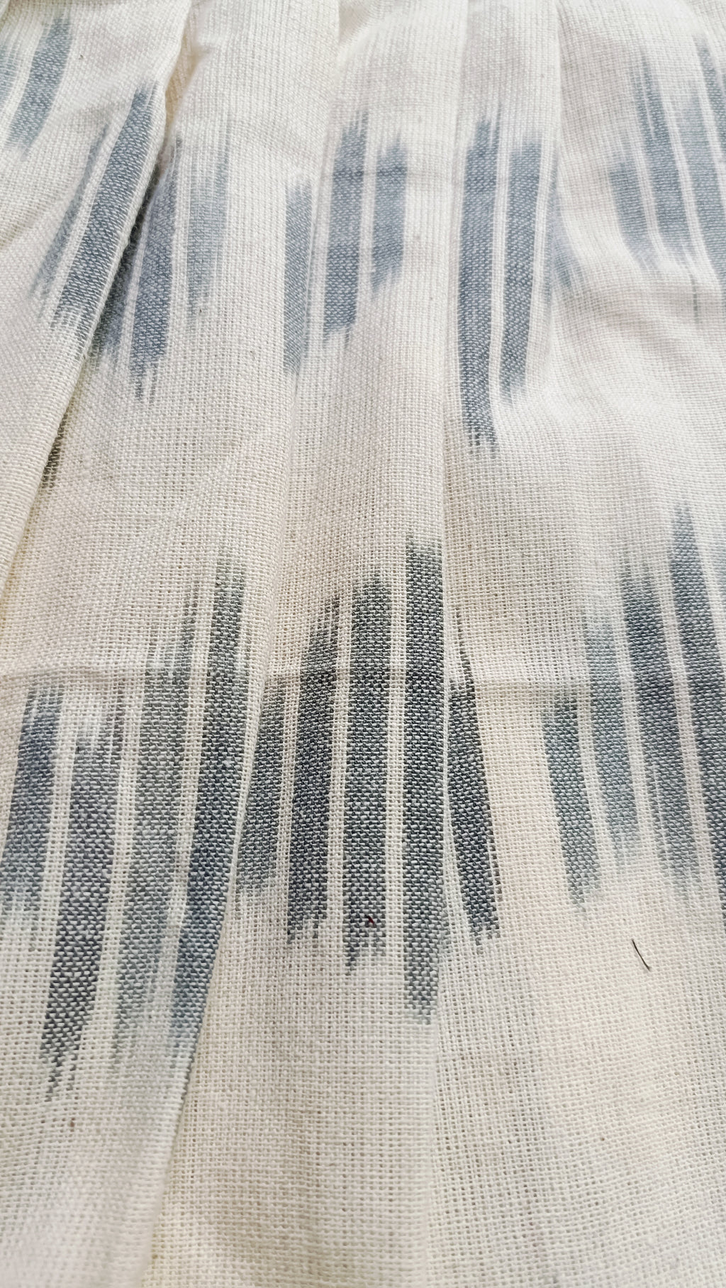 Handloom Ikkat Baby Girl Frock | Off White