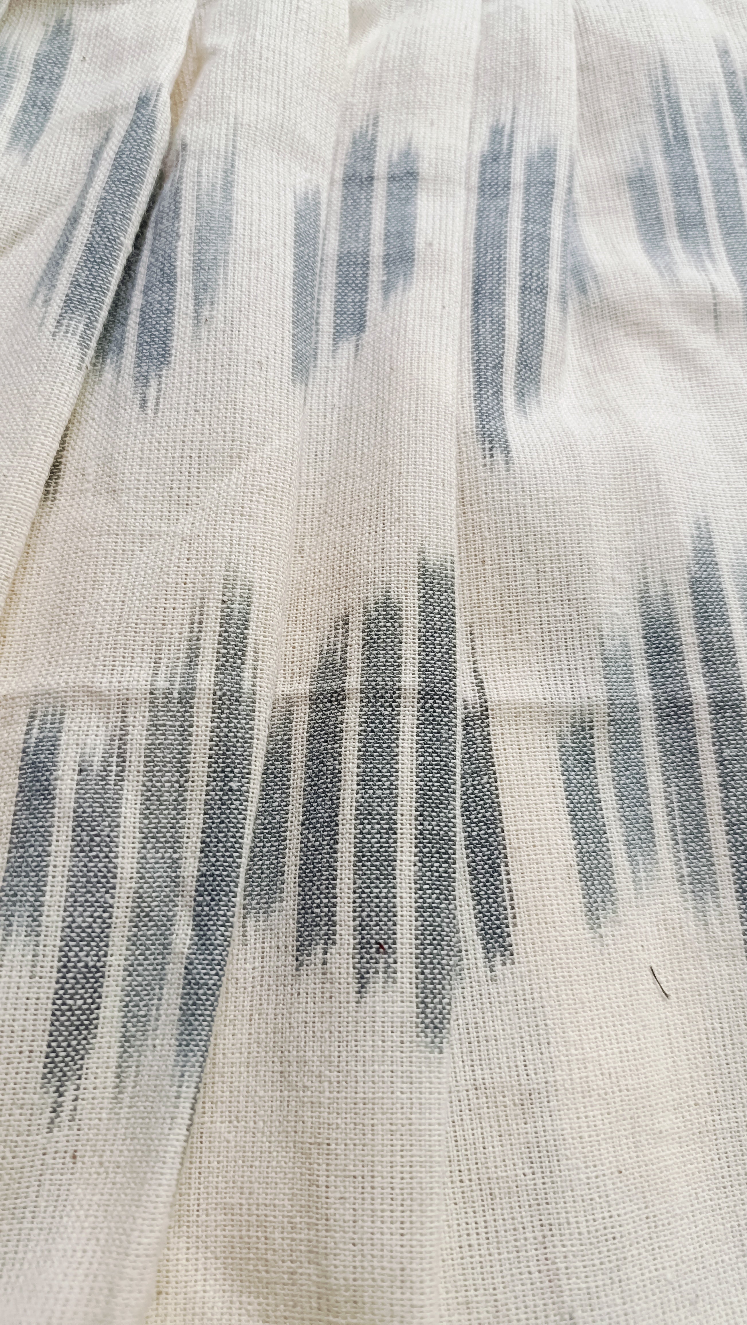 Handloom Ikkat Baby Girl Frock | Off White