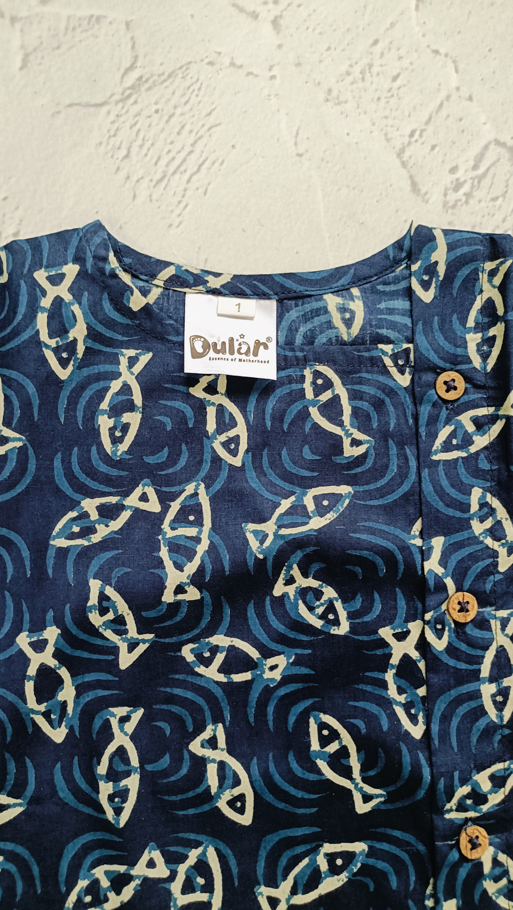 Cotton Short Kurta for Boys | Indigo Fish