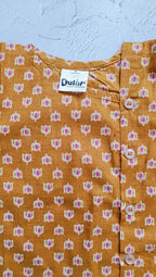 Cotton Short Kurta for Boys | Mustard Lotus