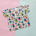 Cotton Front Open Jhabla | Peepa, Dino, Elephant | Pack of 3