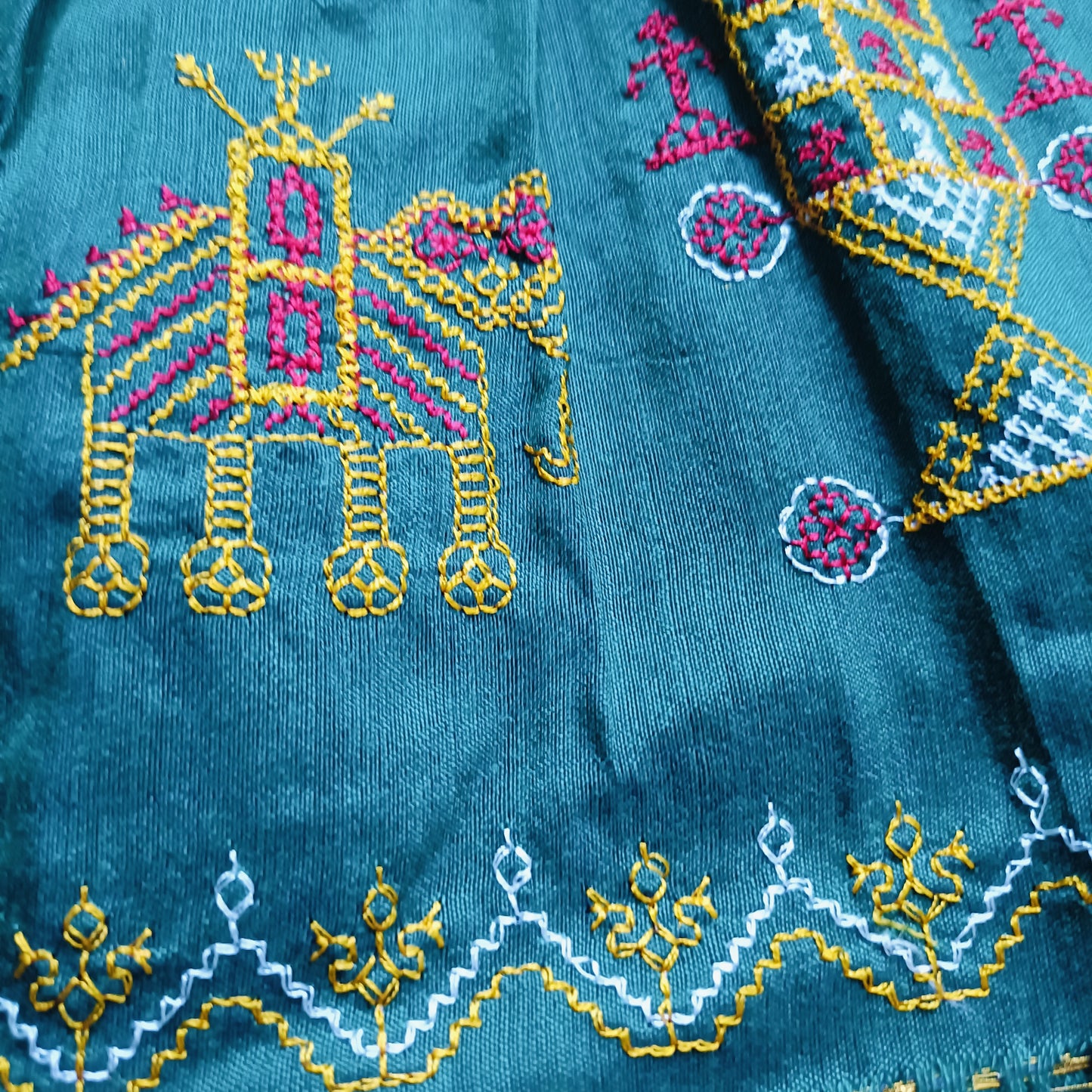 Ethnic dresses for baby girl | Kashida | Green