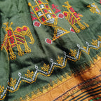 Ethnic dresses for baby girl | Kashida | Olive Green