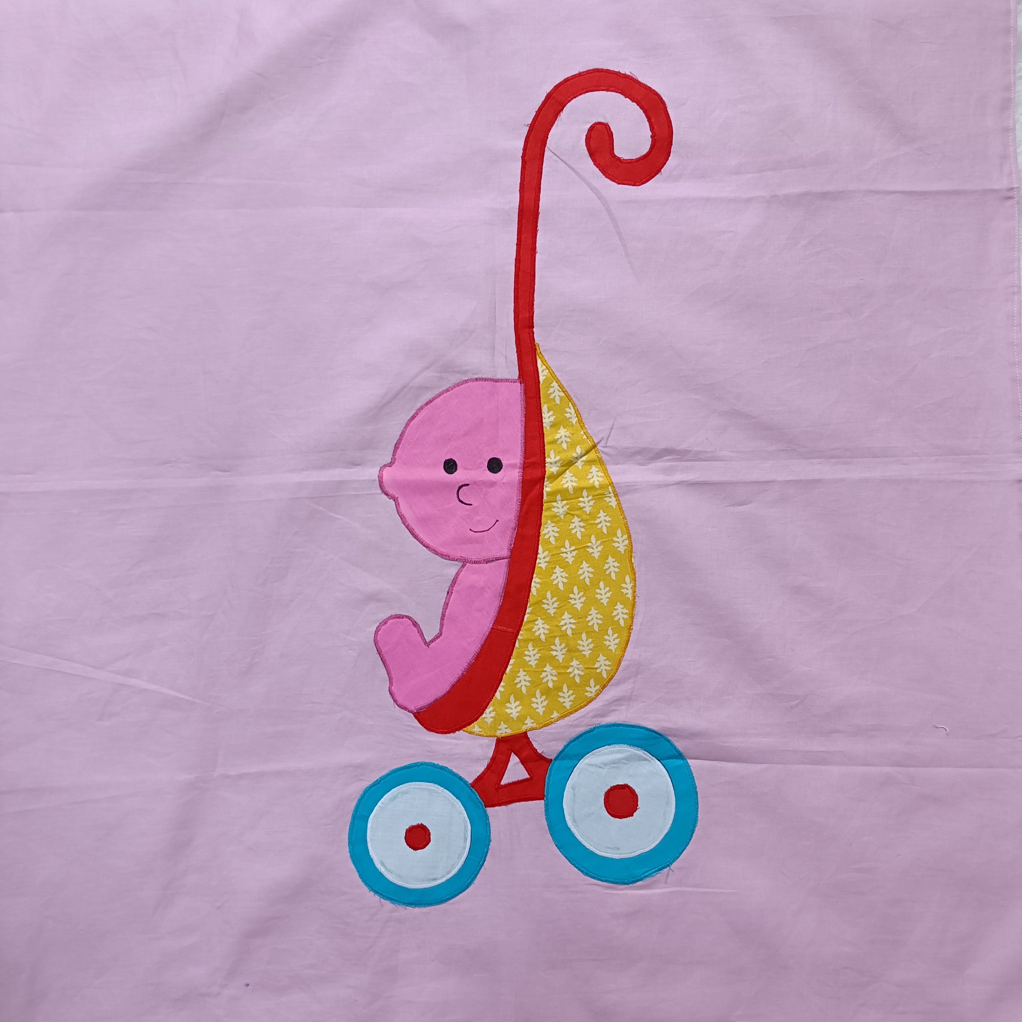 Patchwork Holding Sheet | Baby On Cart