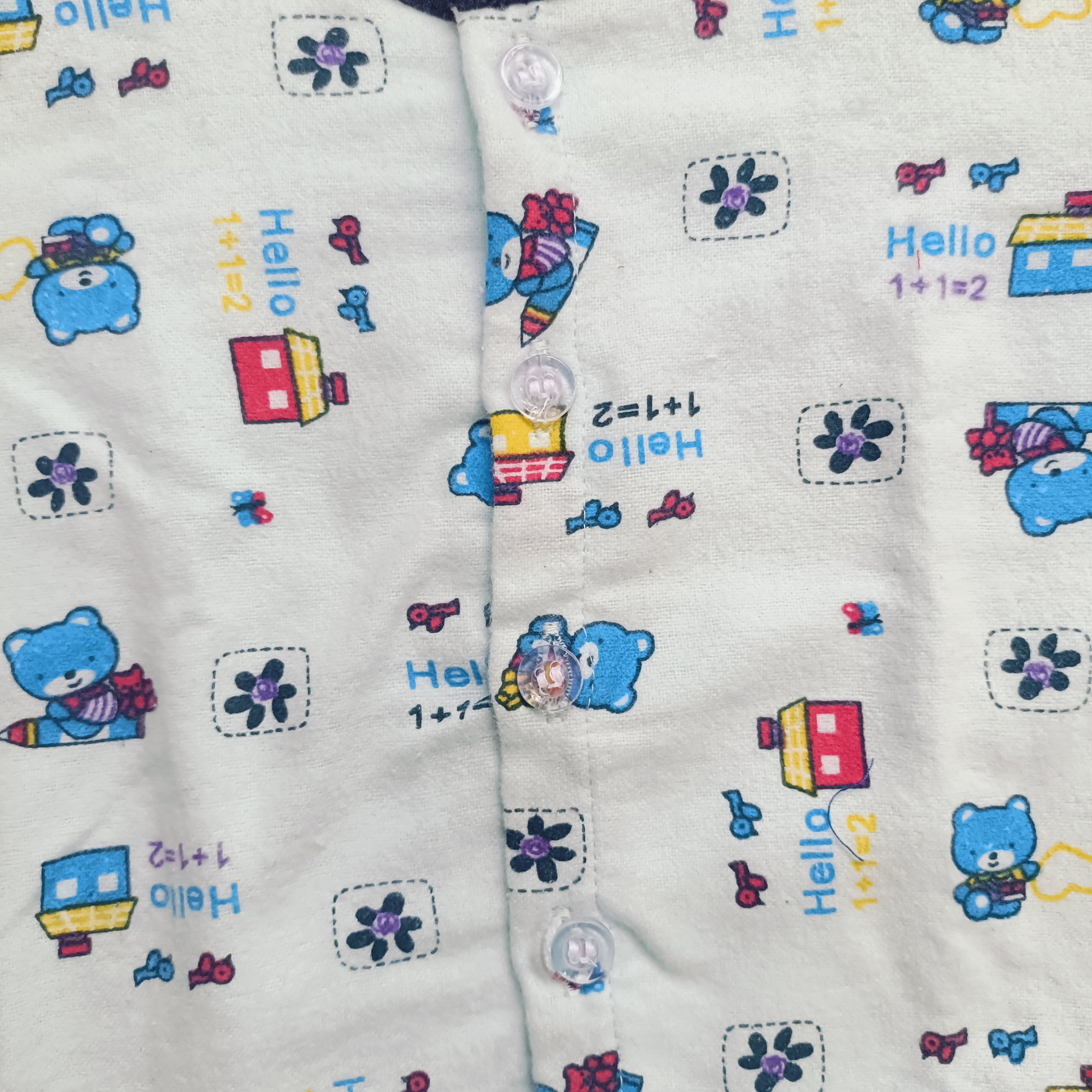Flannel Night Suits for Kids | Blue Hello Teddy