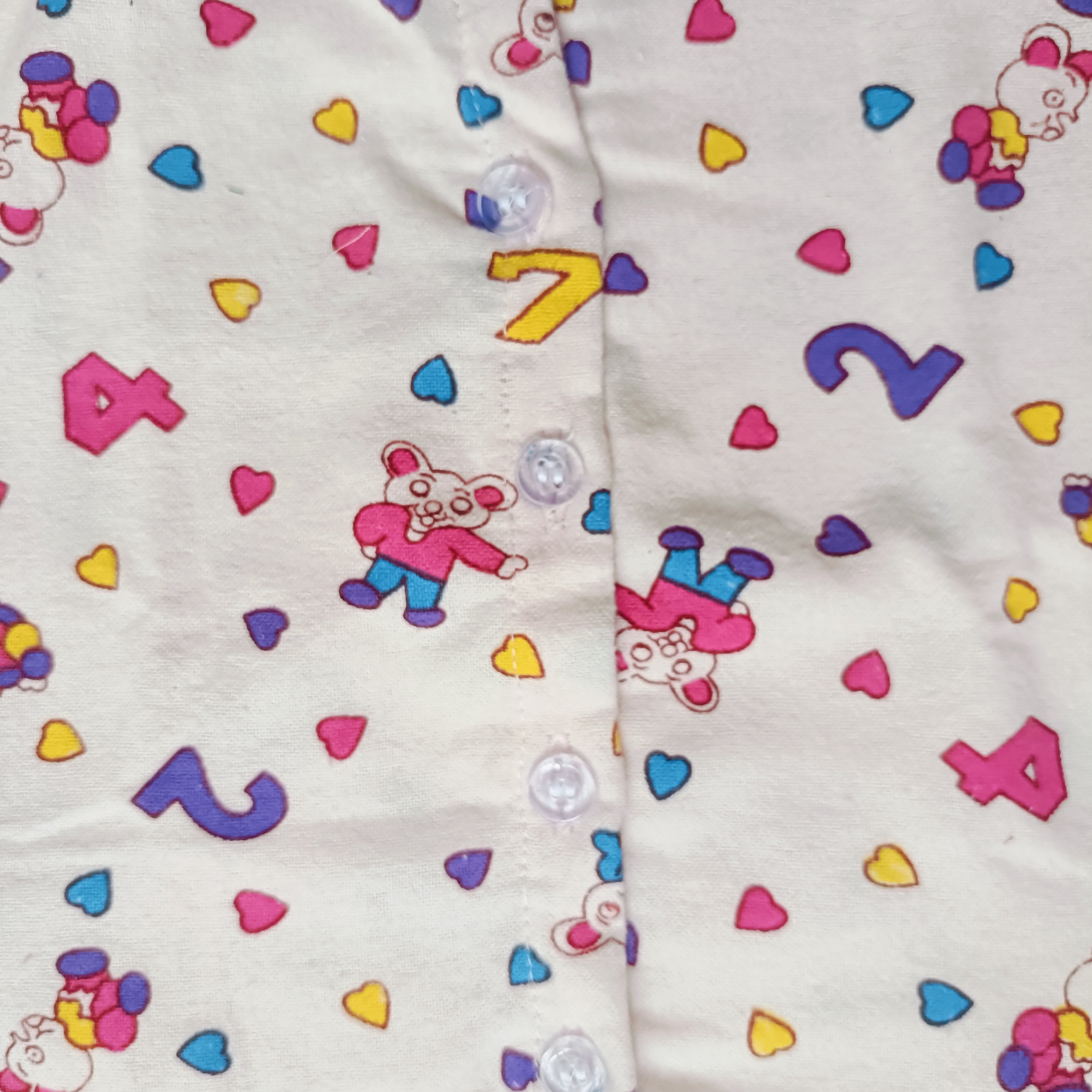 Flannel Night Suits for Kids |Pink Number