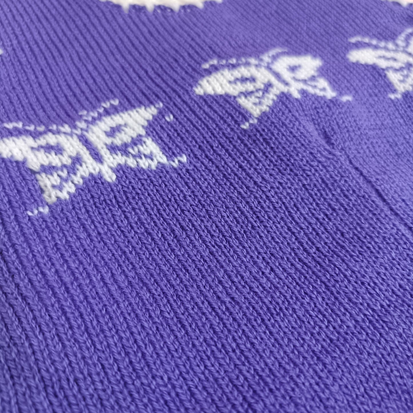 Baby Sweater | Woolen Romper | Lavender with Butterfly