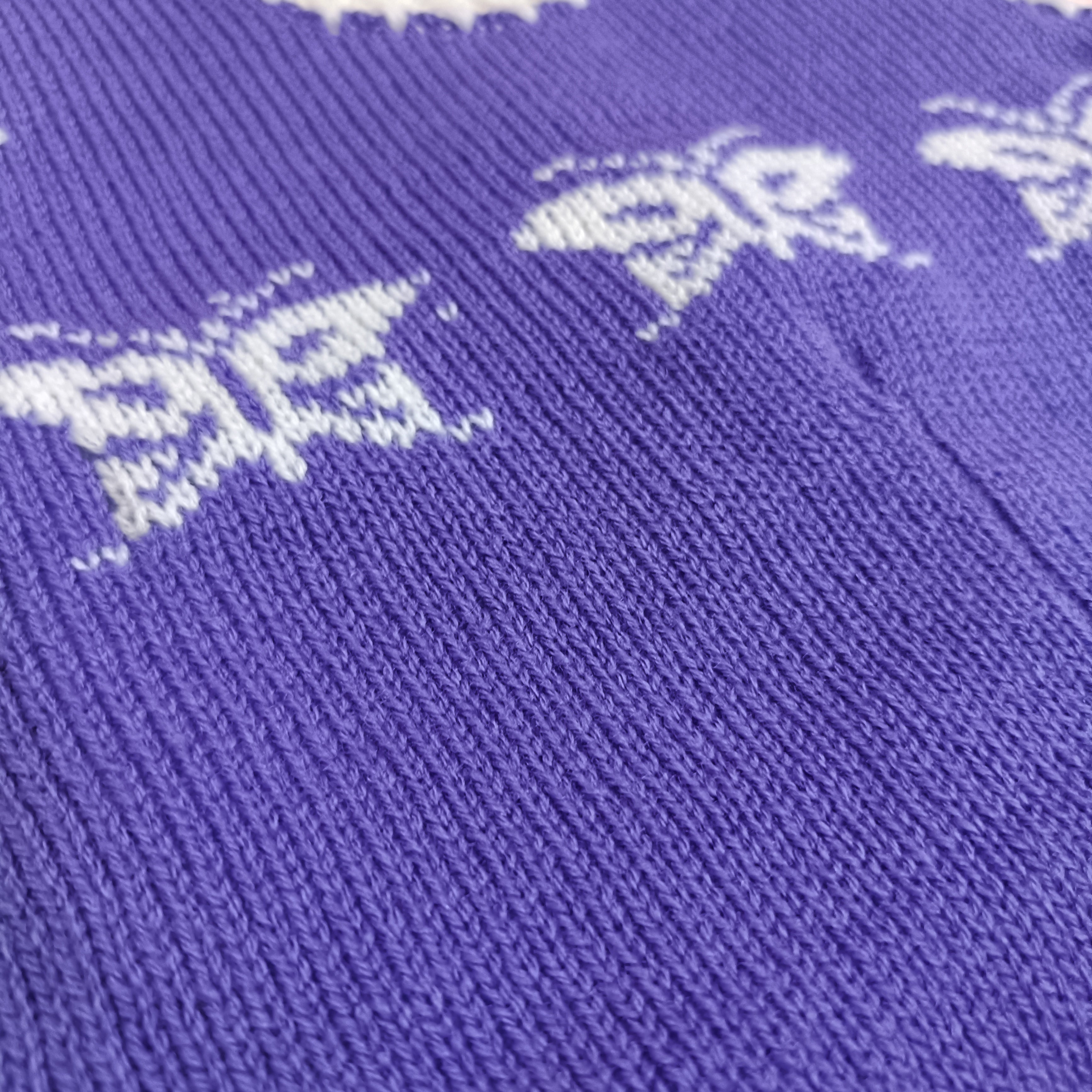 Baby Sweater | Woolen Romper | Lavender with Butterfly