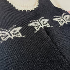 Baby Sweater | Woolen Romper | Black with Butterfly