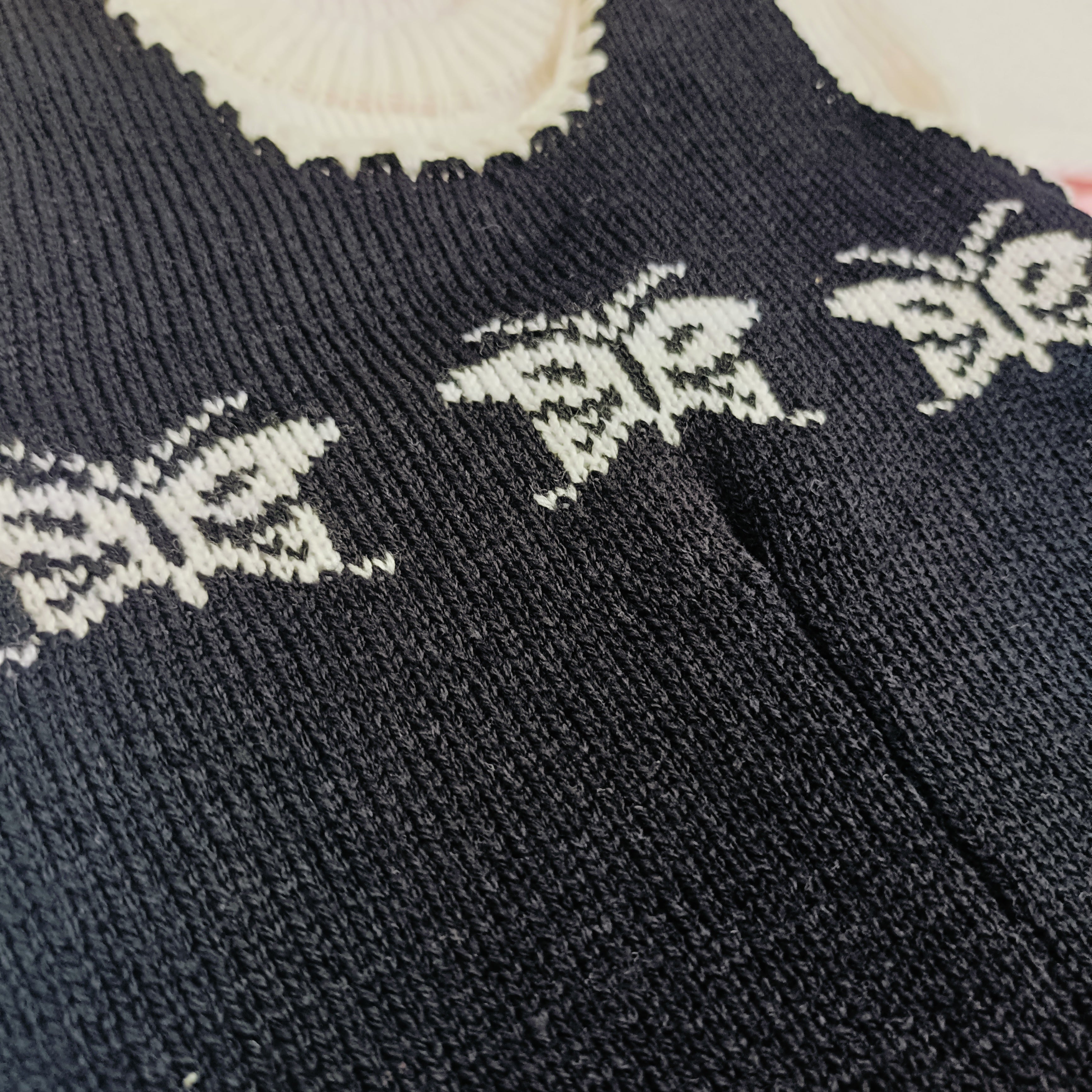 Baby Sweater | Woolen Romper | Black with Butterfly