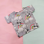 Cotton Front Open Jhabla | Panda, Dino, Grey Panda | Pack of 3