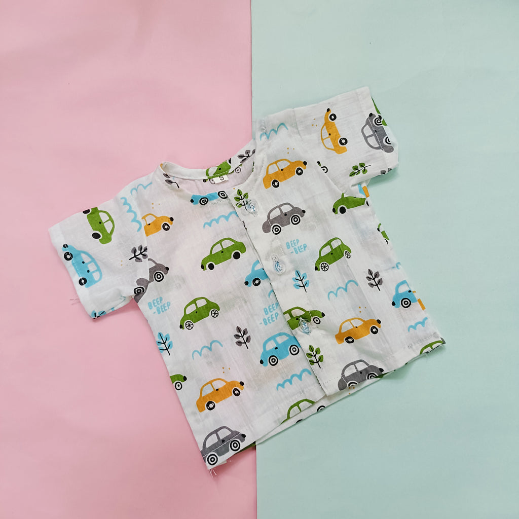Cotton Front Open Jhabla | Panda, Car, Elephant | Pack of 3