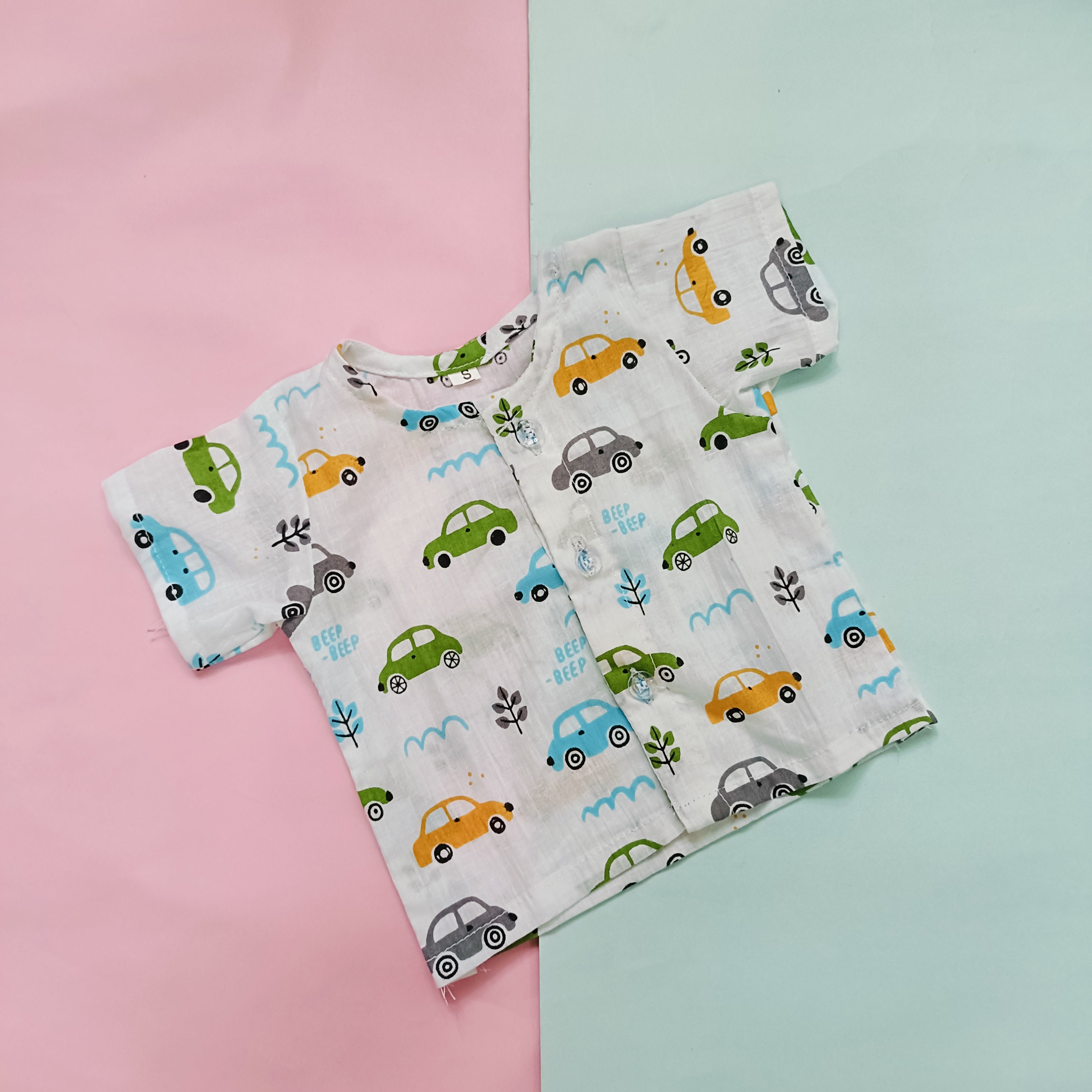 Cotton Front Open Jhabla | Panda, Car, Elephant | Pack of 3