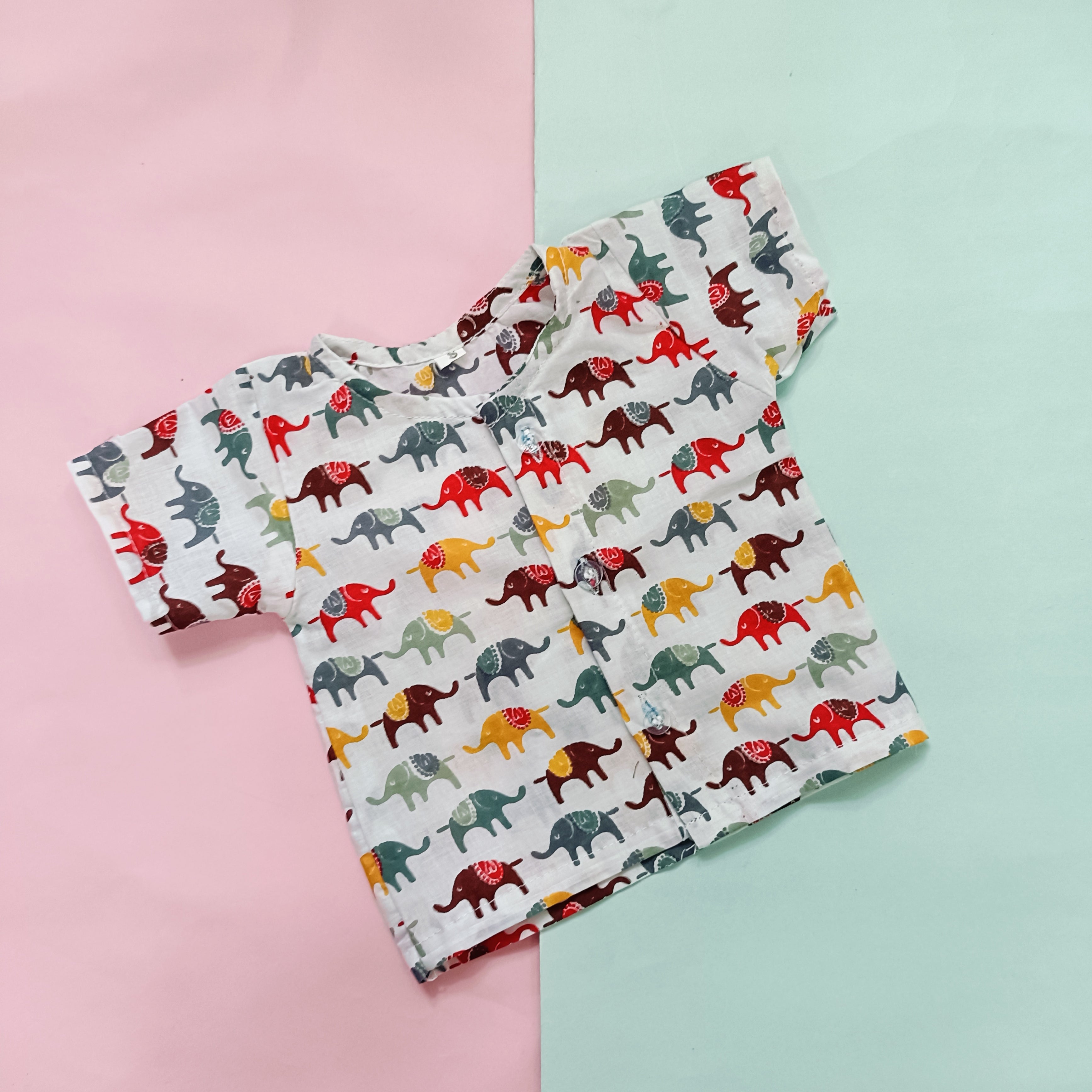 Cotton Front Open Jhabla | Car,Elephant, Flower | Pack of 3