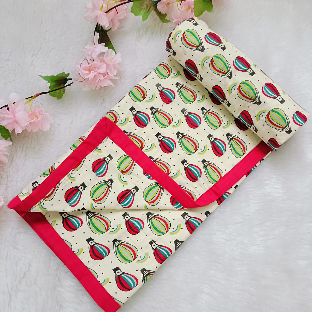 Jaipur Cotton Blanket | Cream Hot-Ballon